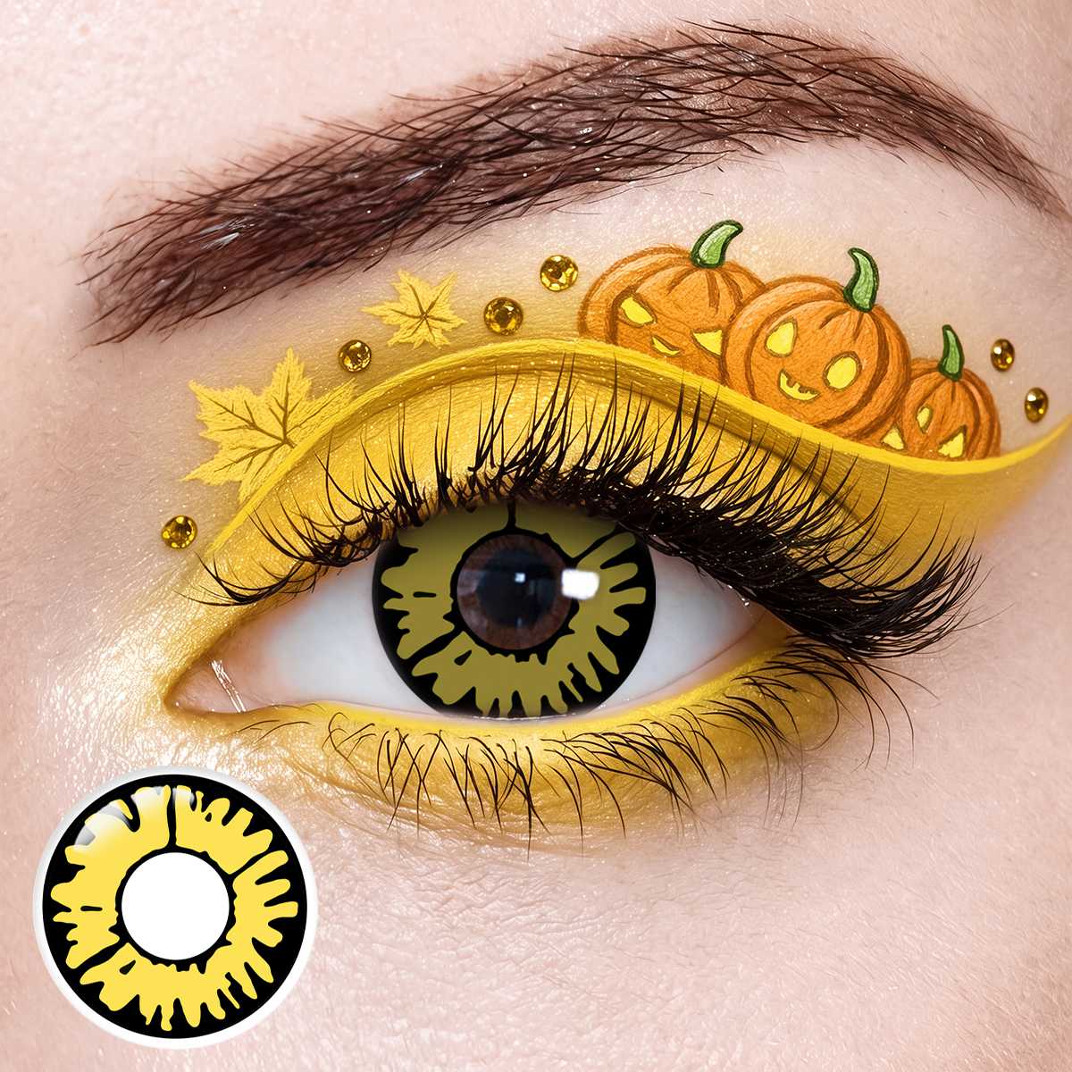 Solar Tiger Yellow Costume Yearly Contact Lenses | 2 Pcs