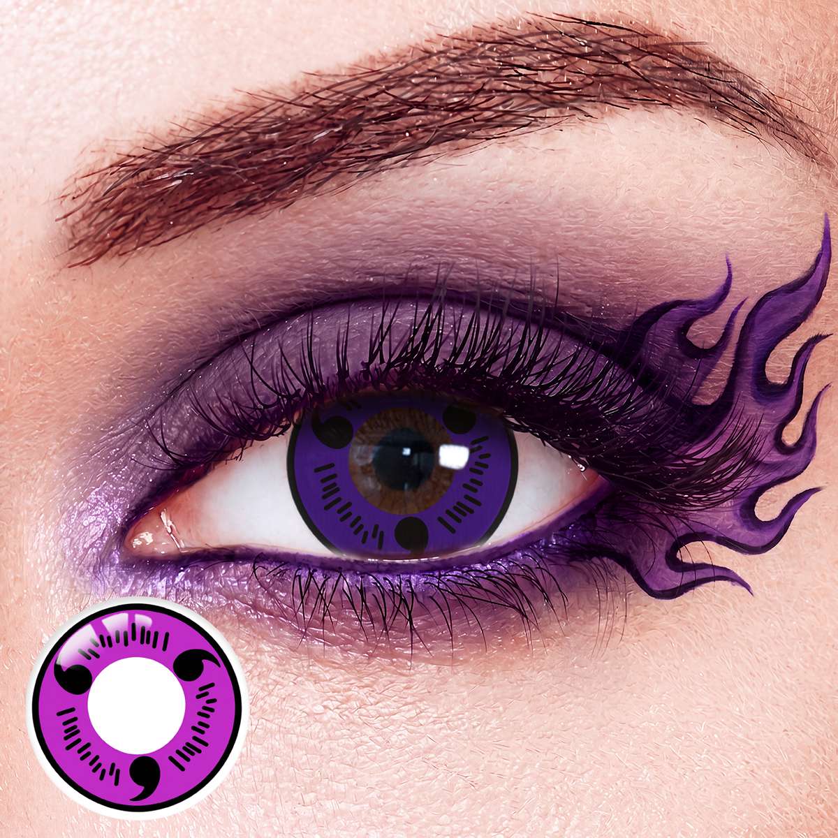 Sasuke Uchiha Purple Costume Yearly Contact Lenses | 2 Pcs