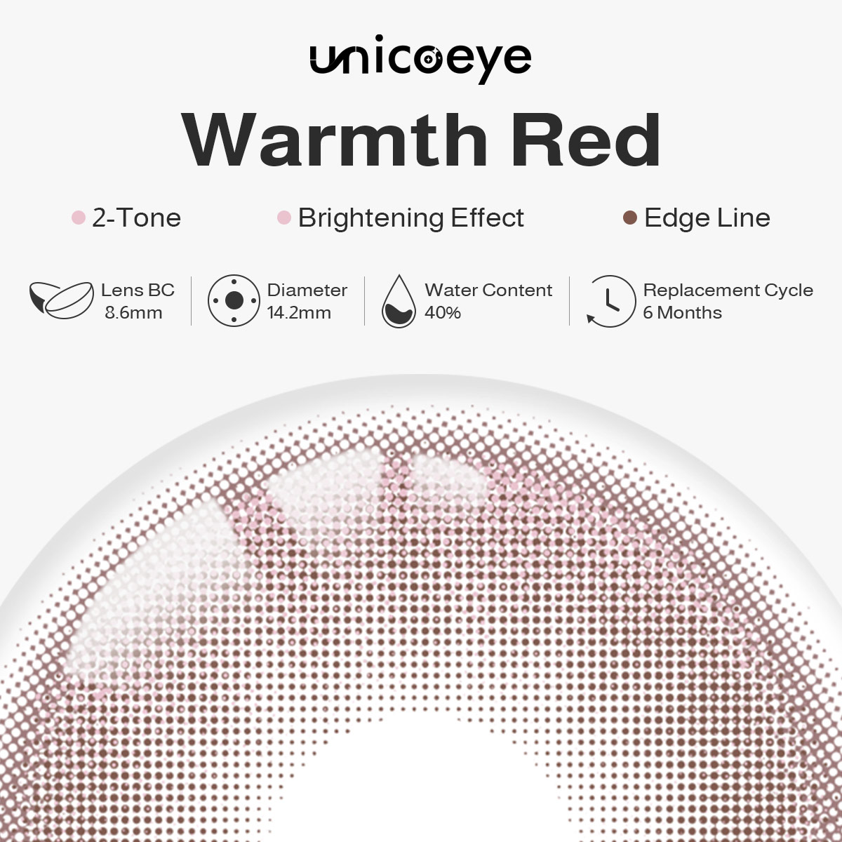 Warmth Red Prescription 6 Months Contact Lenses | 2pcs
