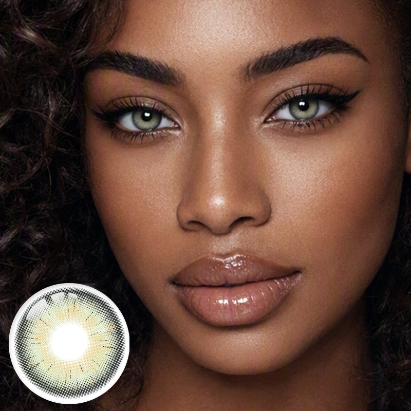 Olive Eclipse Light Green 6 Months Contact Lenses | 2 Pcs