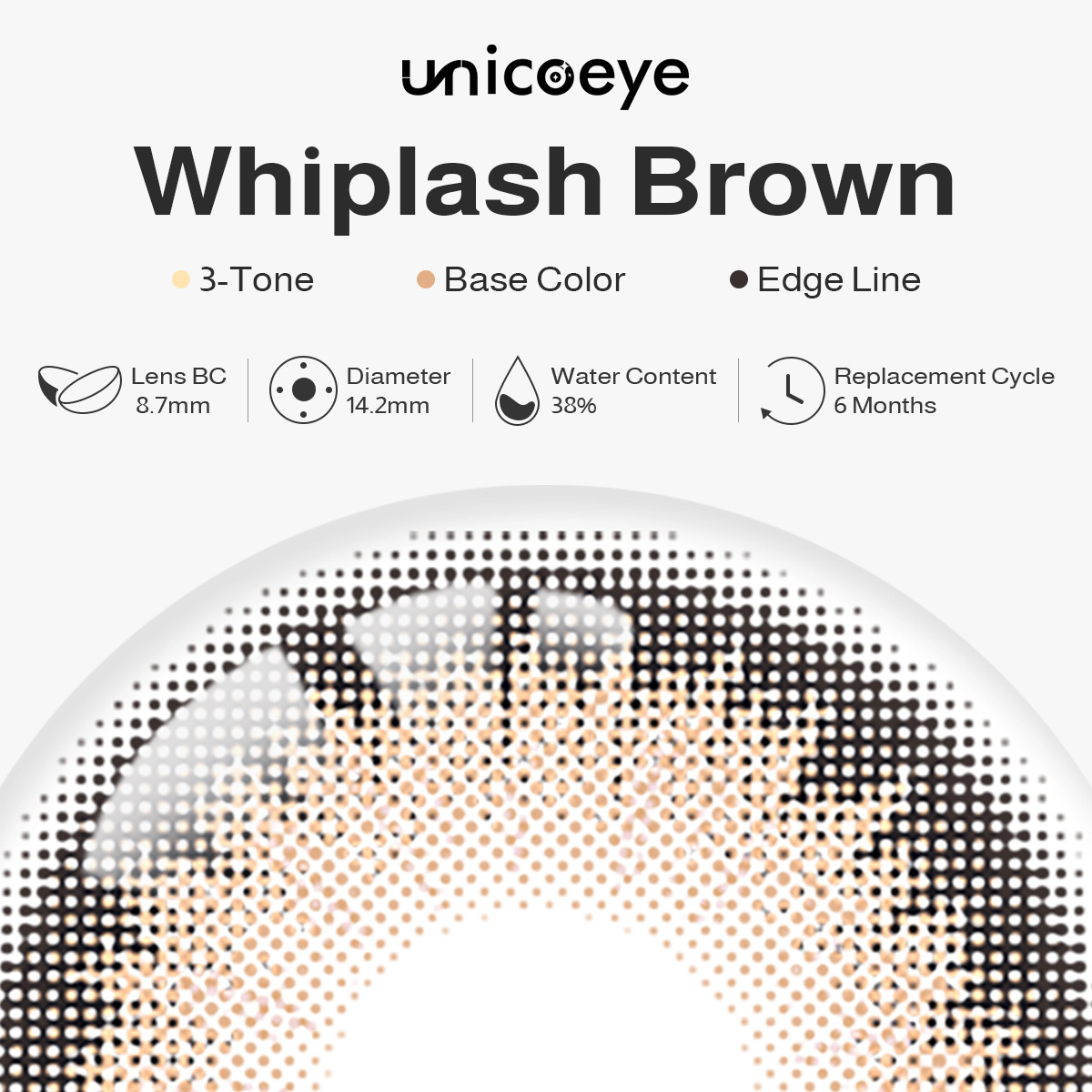 Whiplash Brown 6 Months Contact Lenses