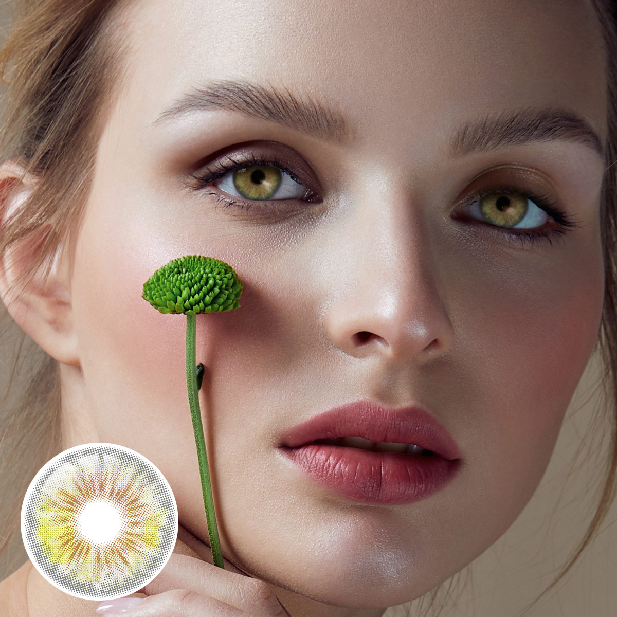 Cleopatra Green Prescription Yearly Contact Lenses