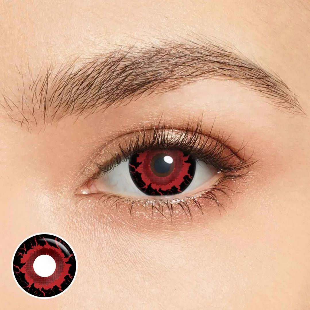 Wizard Red Halloween Yearly Contact Lenses   ImageName1694430219197 