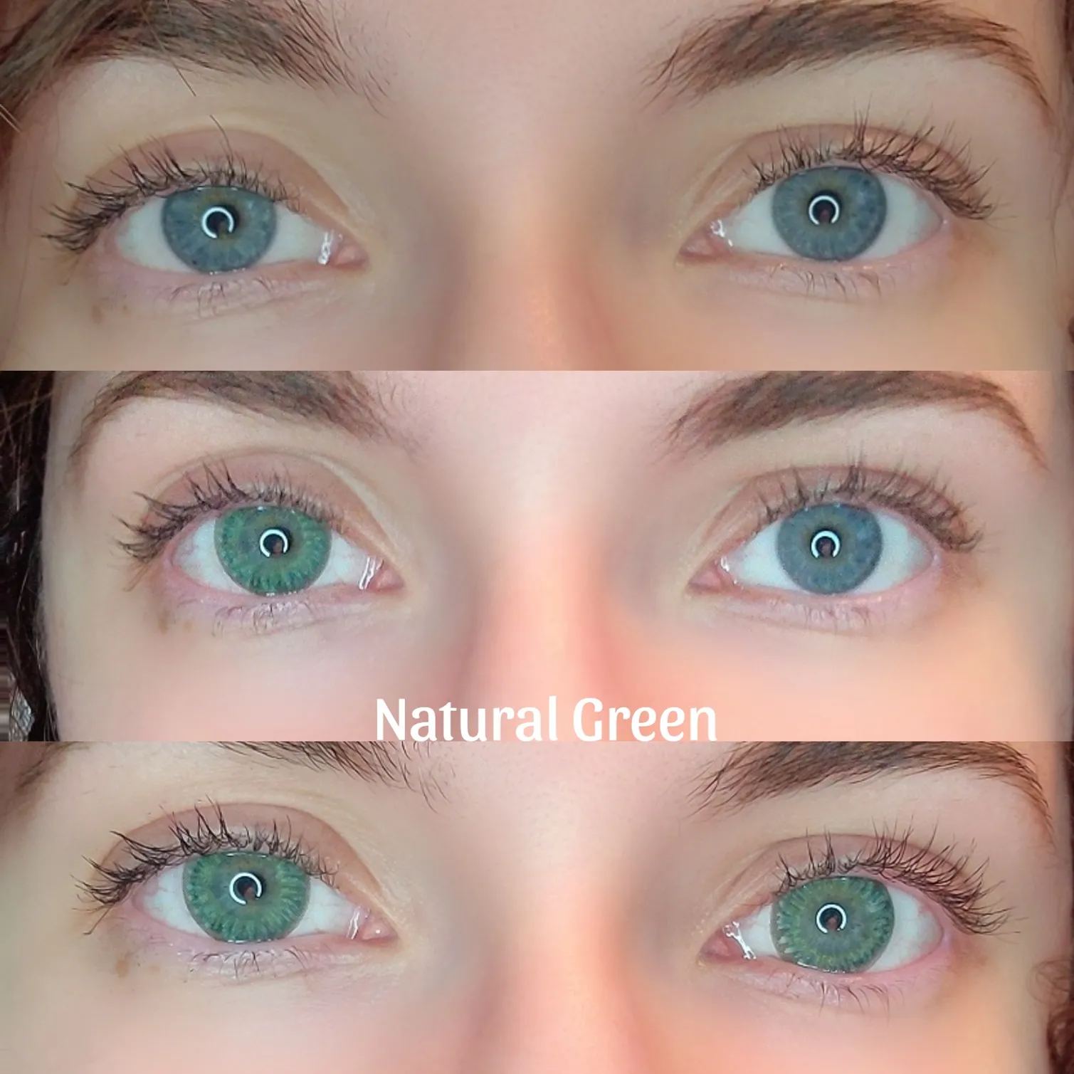 [US Warehouse] Natural Green Prescription Monthly Contact Lenses