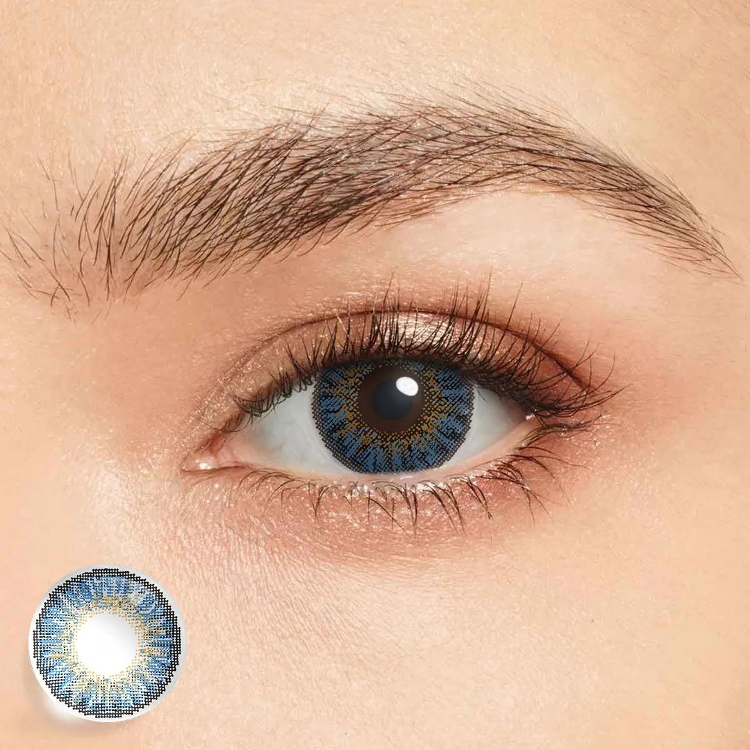 3-Tone Blue Contact Lenses