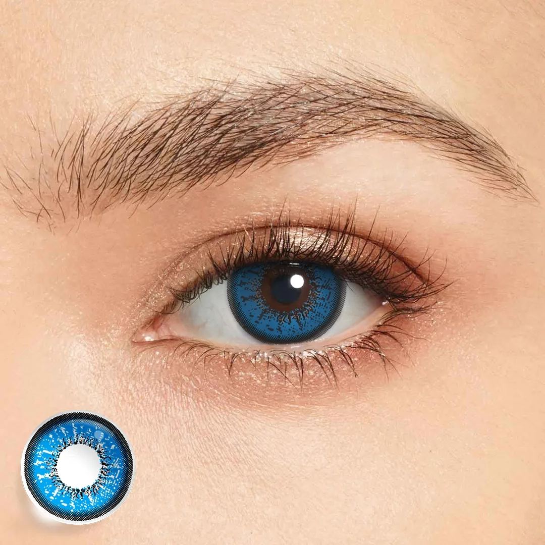 Flame Blue Contact Lenses