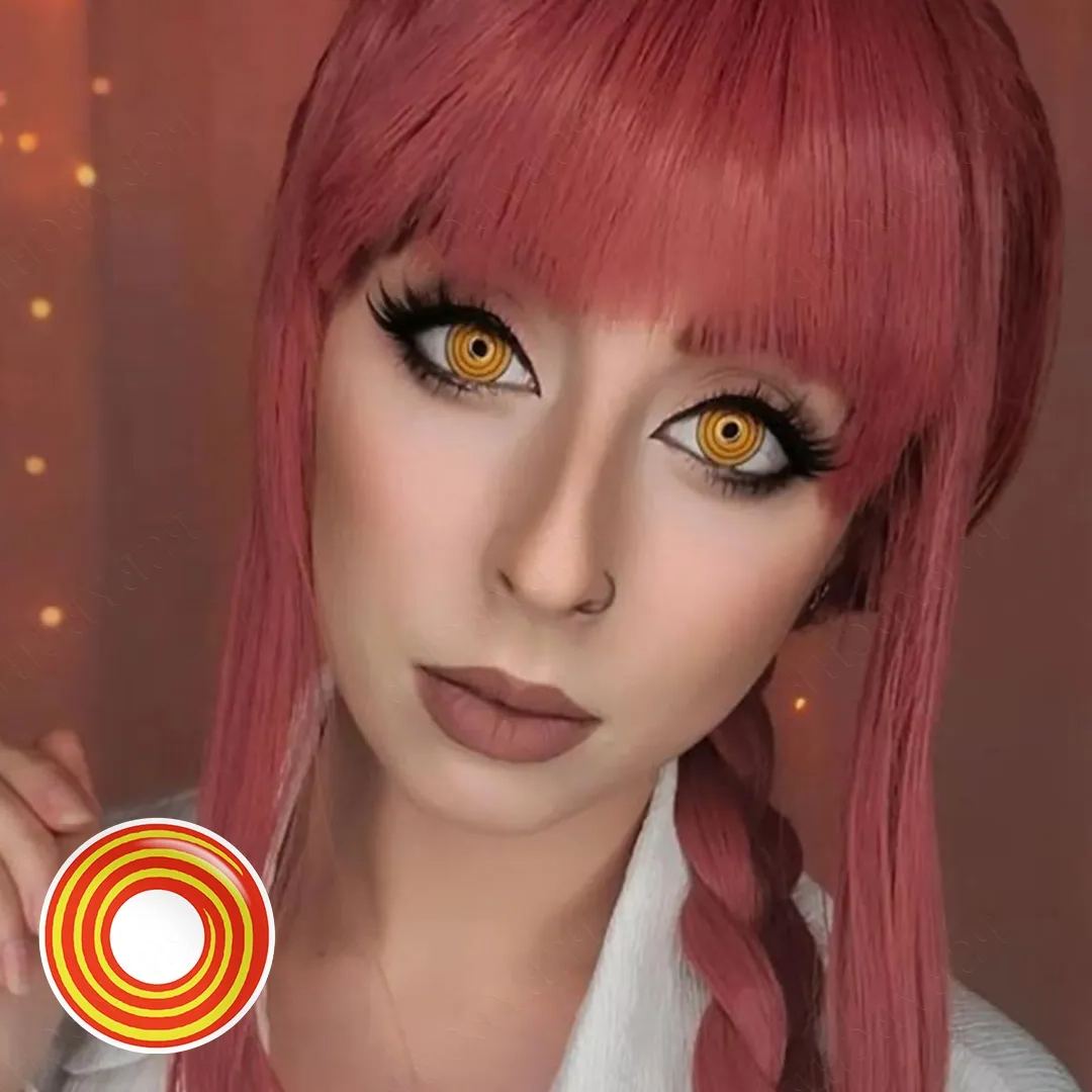 Swirl Yellow Costume Yearly Contact Lenses