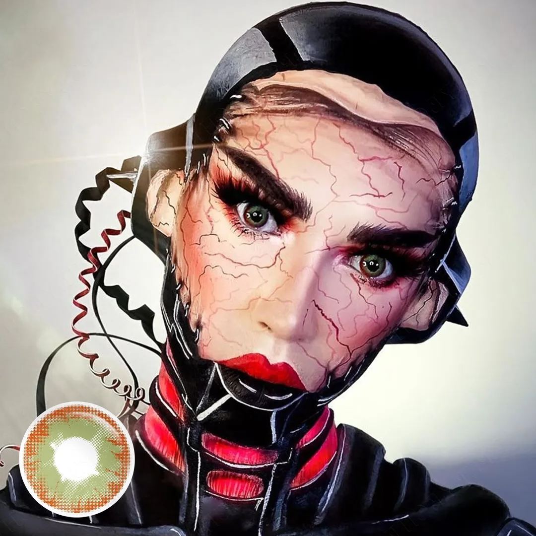 Beastly Eyes Orange Costume Yearly Contact Lenses