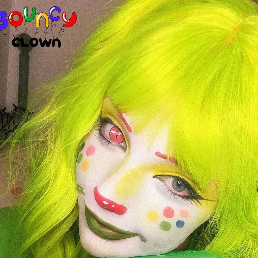 Cursed Gaze Pink Costume Yearly Contact Lenses