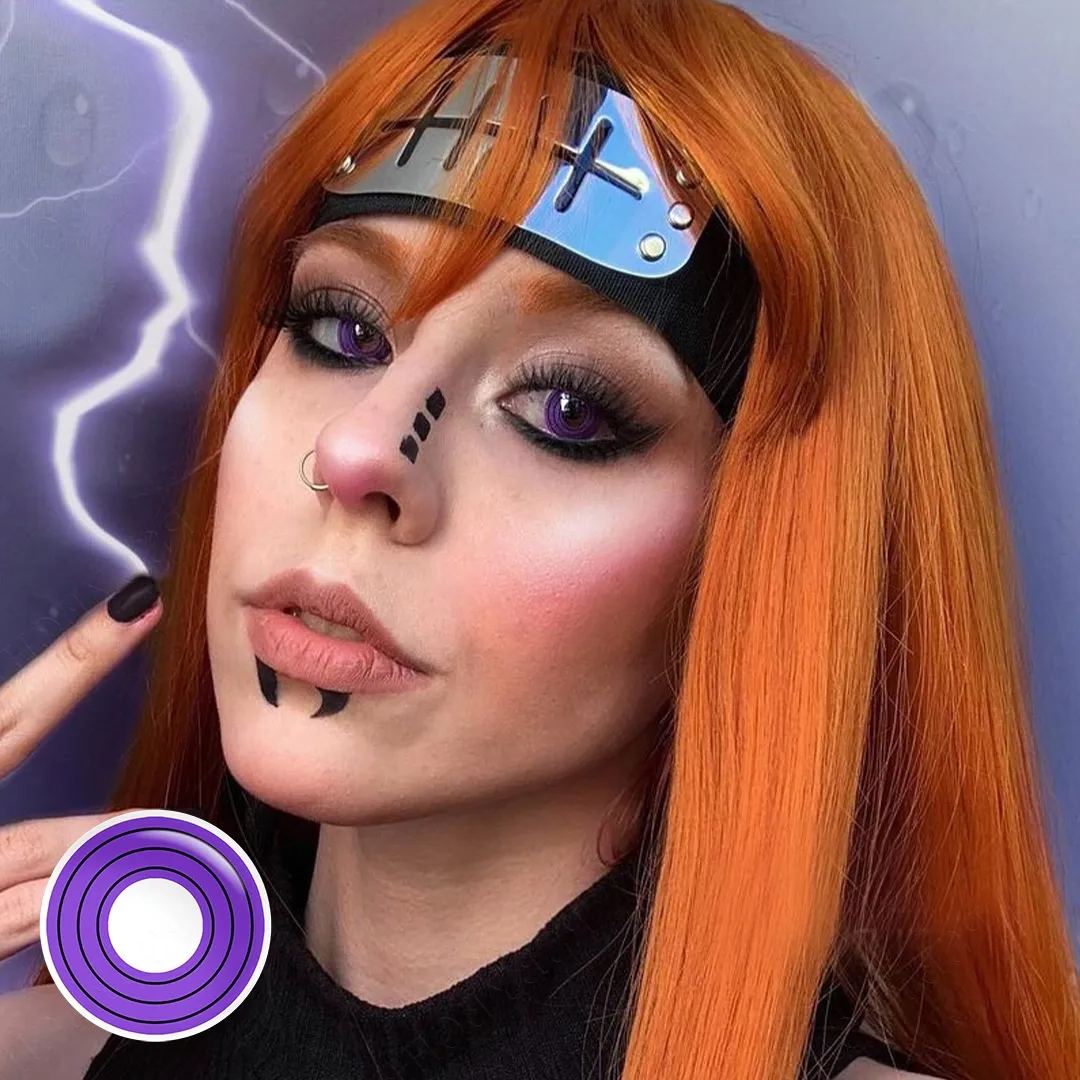 Circle Purple Costume Prescription Yearly Contact Lenses