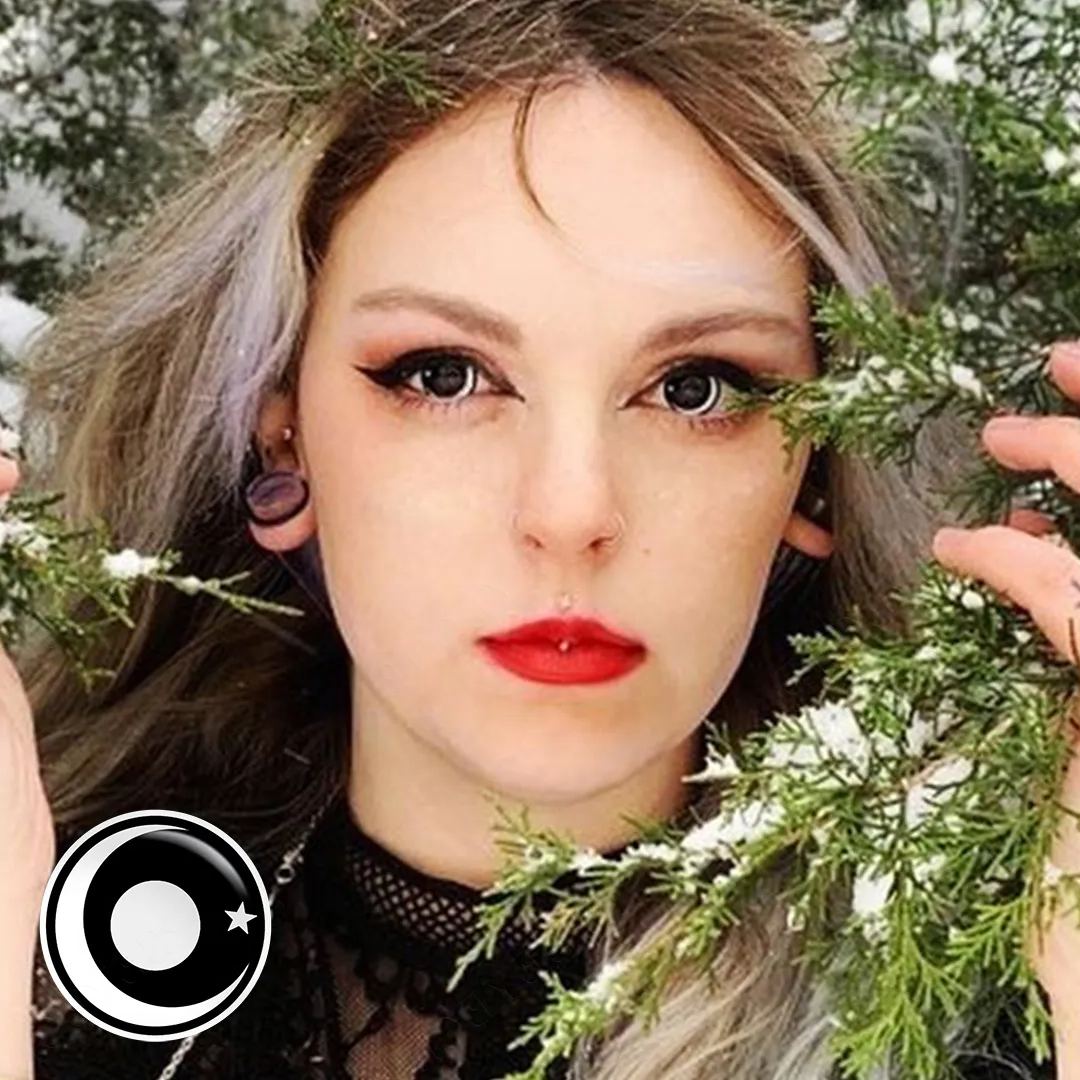 Crescent Black Costume Yearly Contact Lenses