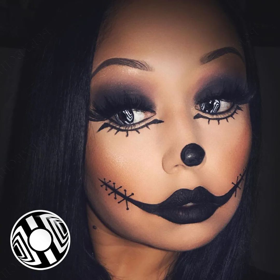 Cyborg Black Costume Yearly Contact Lenses