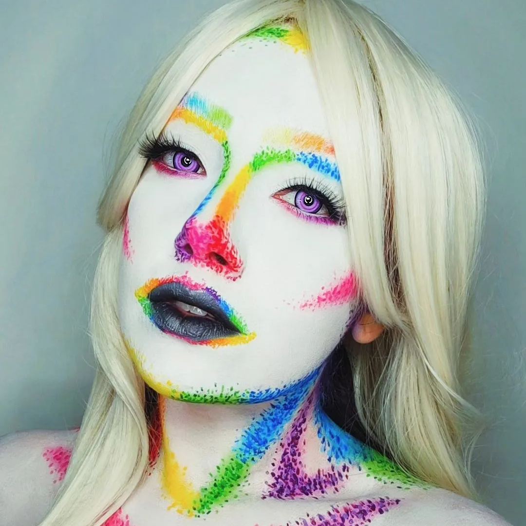 Swirl Purple Costume Contact Lenses