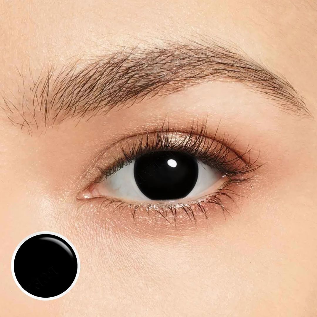 Blind Black Costume Contact Lenses