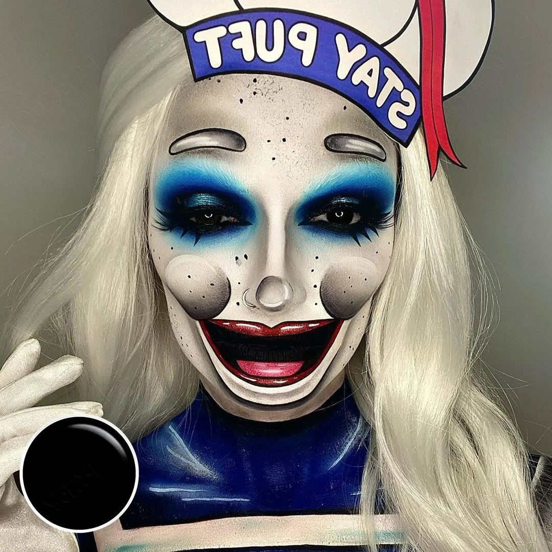 Blind Black Costume Contact Lenses