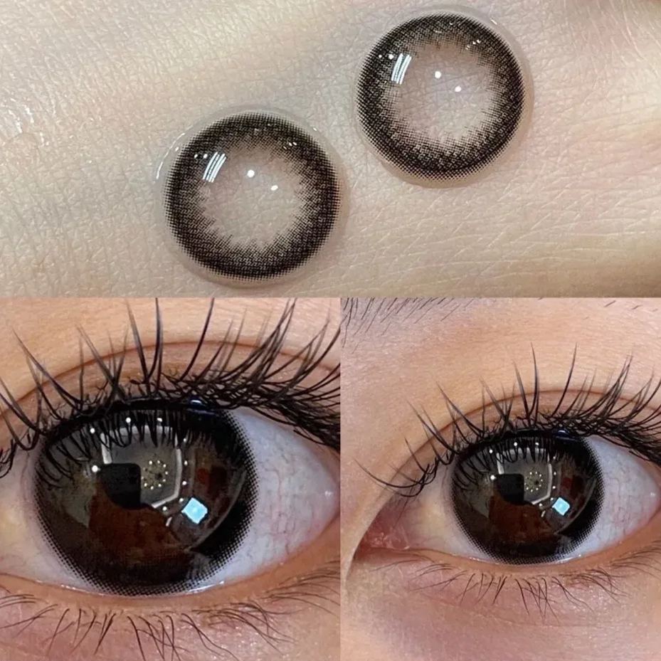 Oatmeal Black Yearly Contact Lenses