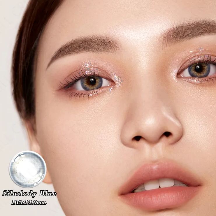 Slight Drunk Blue Yearly Contact Lenses