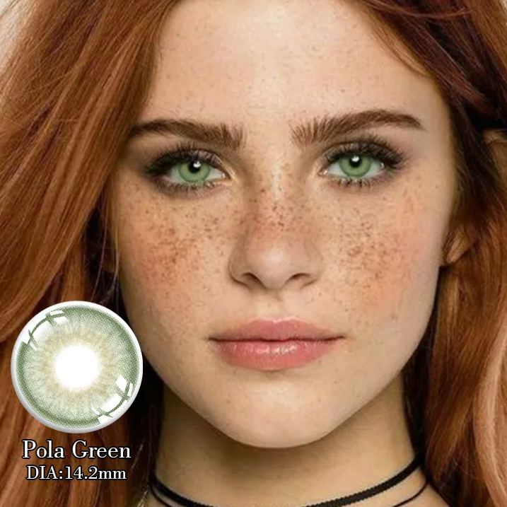Pola Green Yearly Contact Lenses