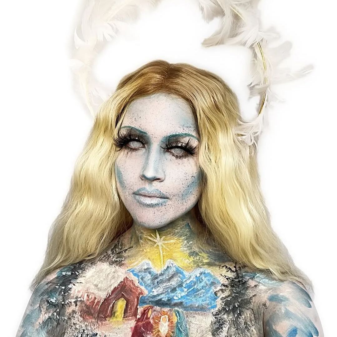 Mesh White Costume Yearly Contact Lenses