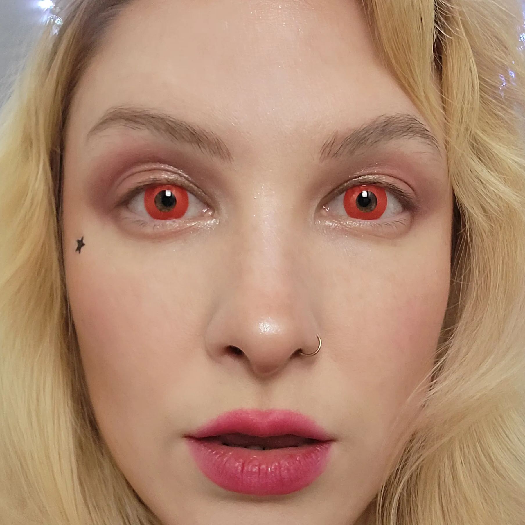 Pure Red Costume Contact Lenses