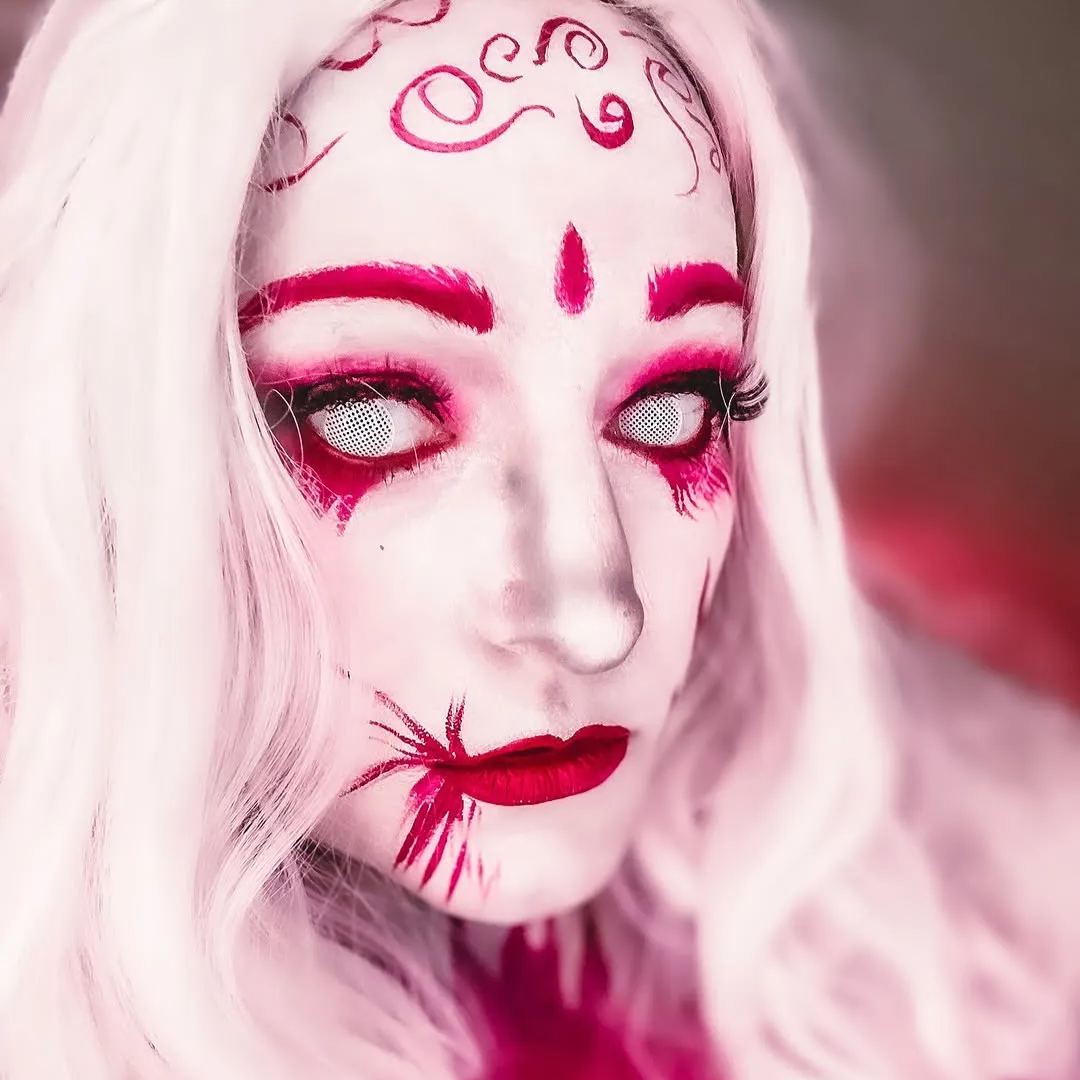 Mesh White Costume Yearly Contact Lenses