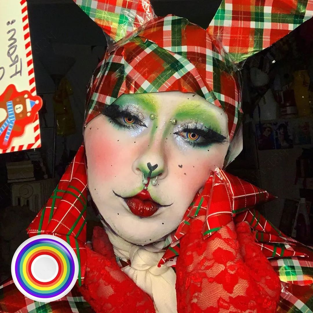 Multiple Rainbow Costume Contact Lenses