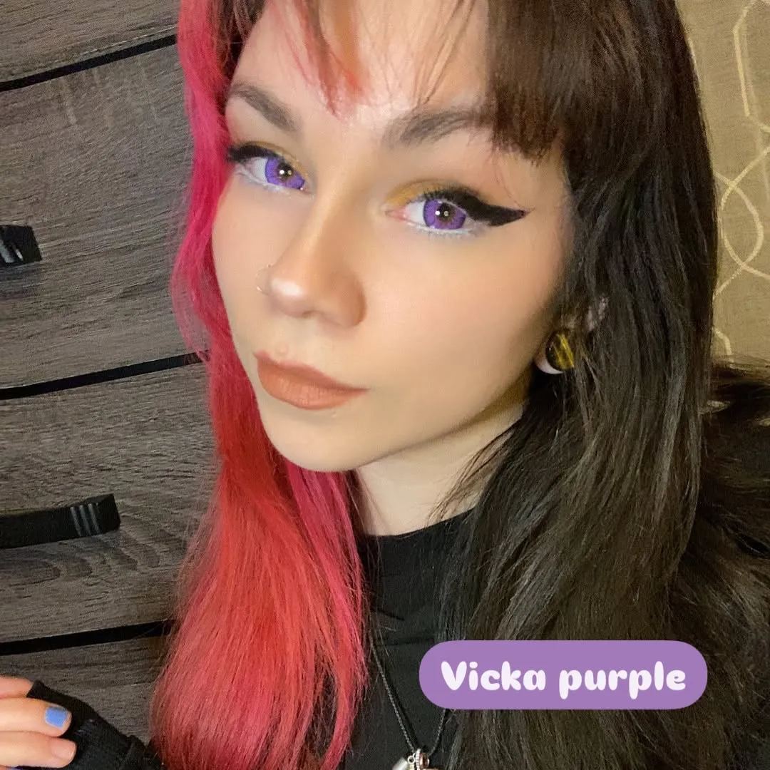 Vicka Purple Costume Yearly Contact Lenses