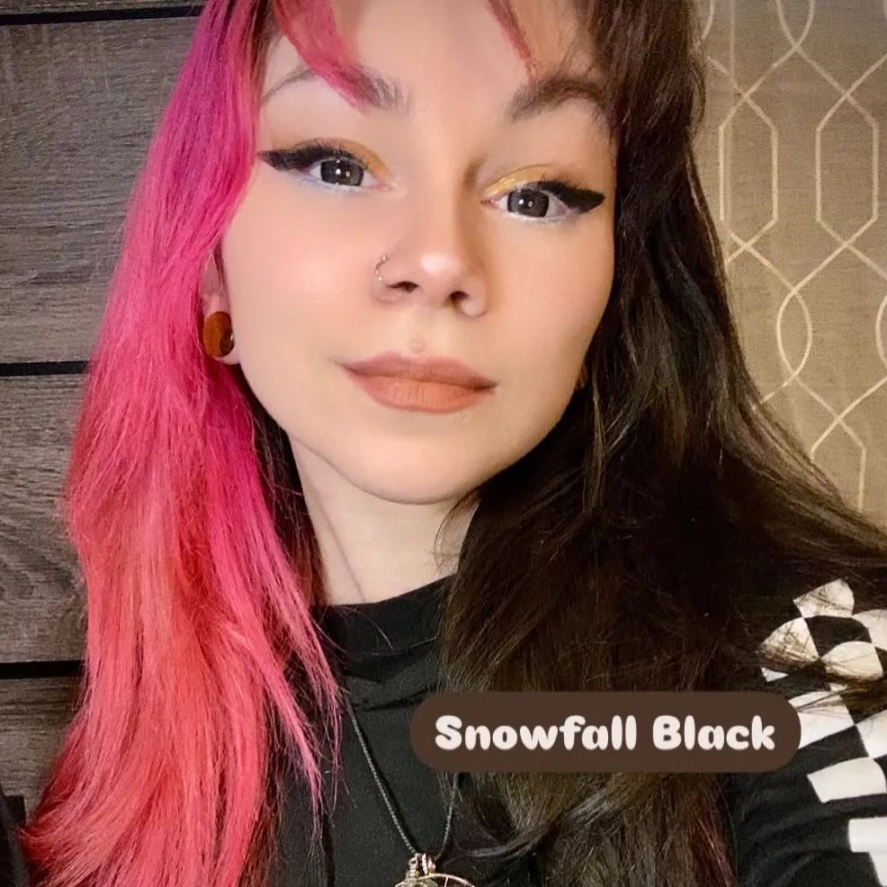 Snowfall Black Yearly Contact Lenses