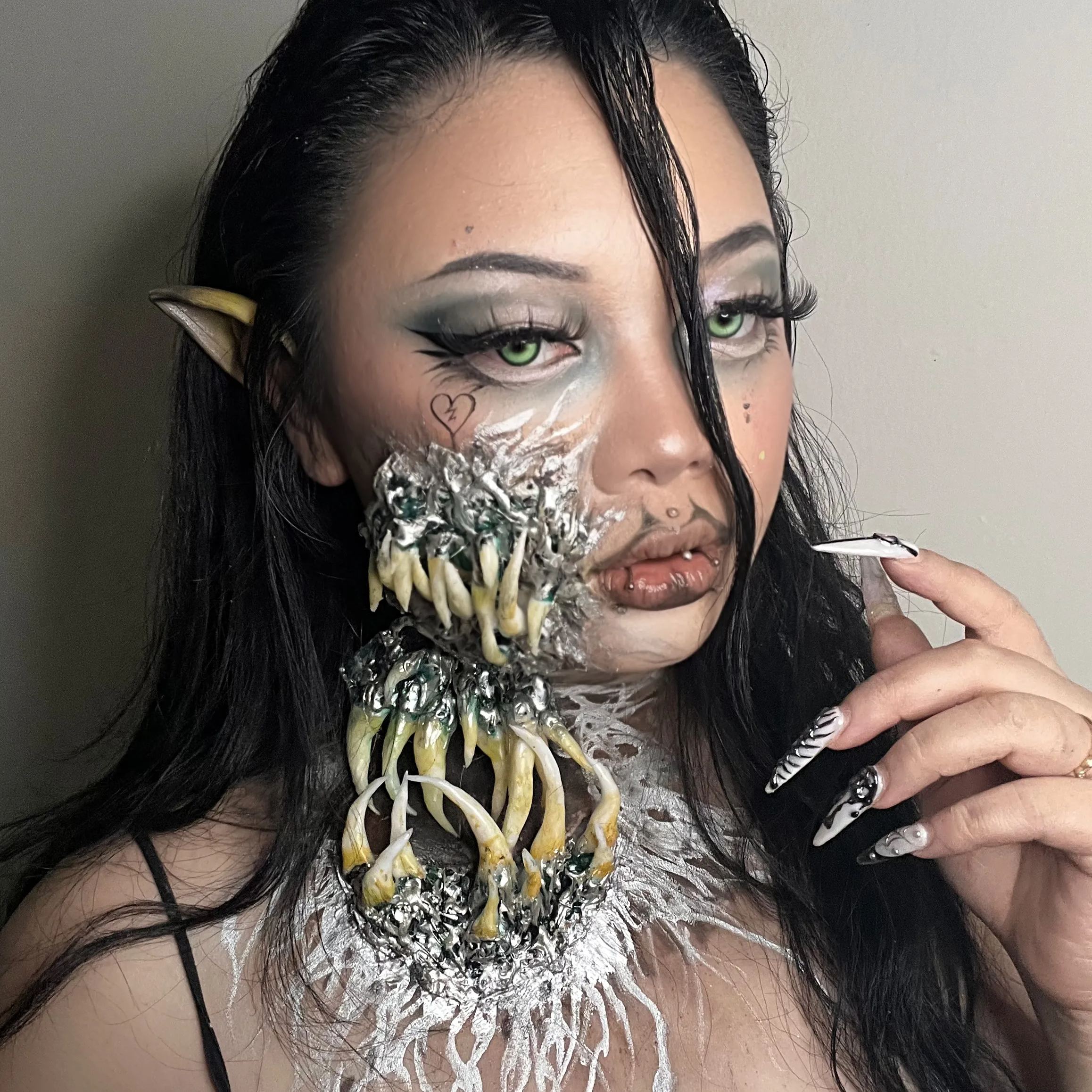 Koi Tail Butterfly Green Prescription Yearly Contact Lenses