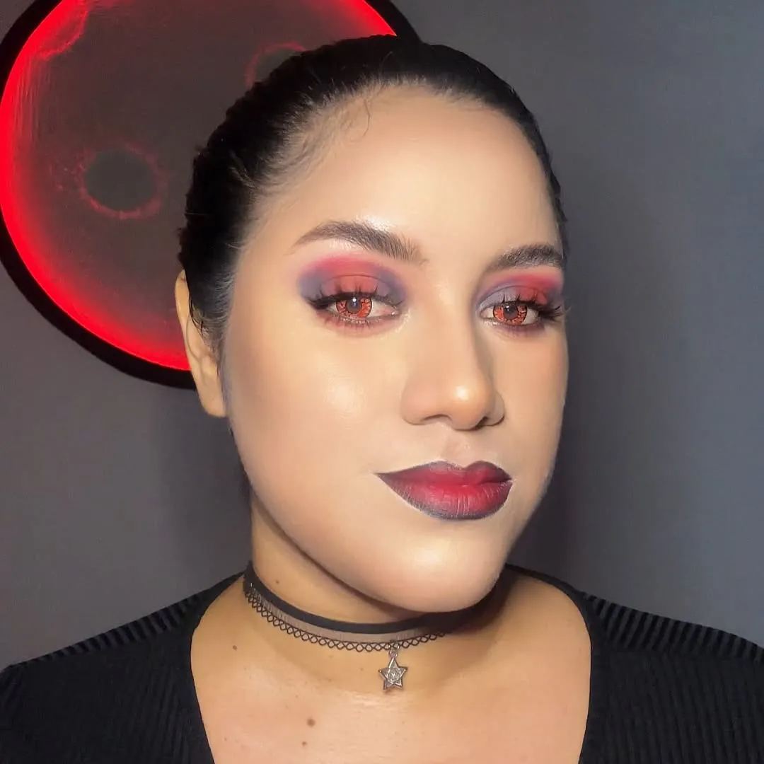 Crack Red Costume Contact Lenses