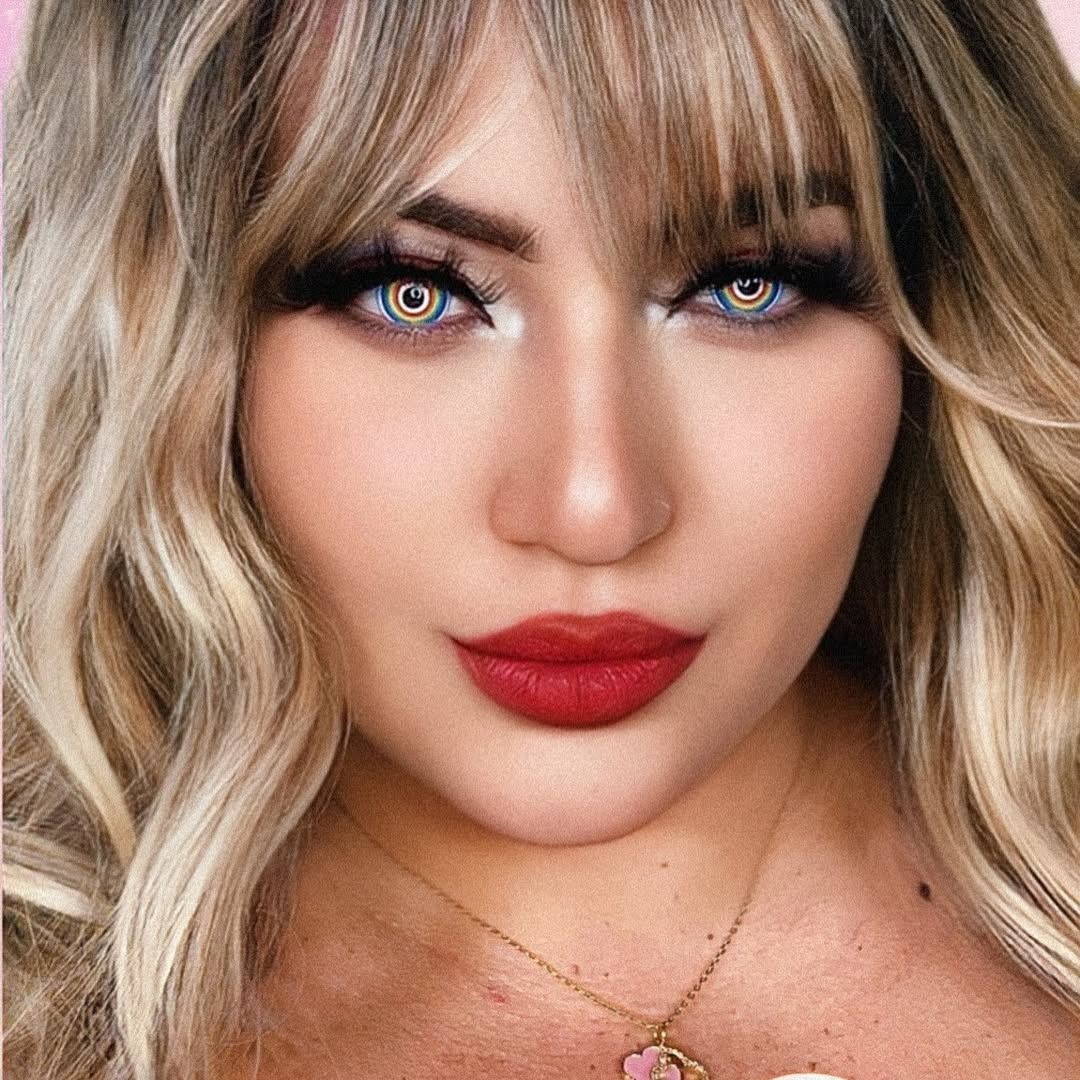 Multiple Rainbow Costume Contact Lenses