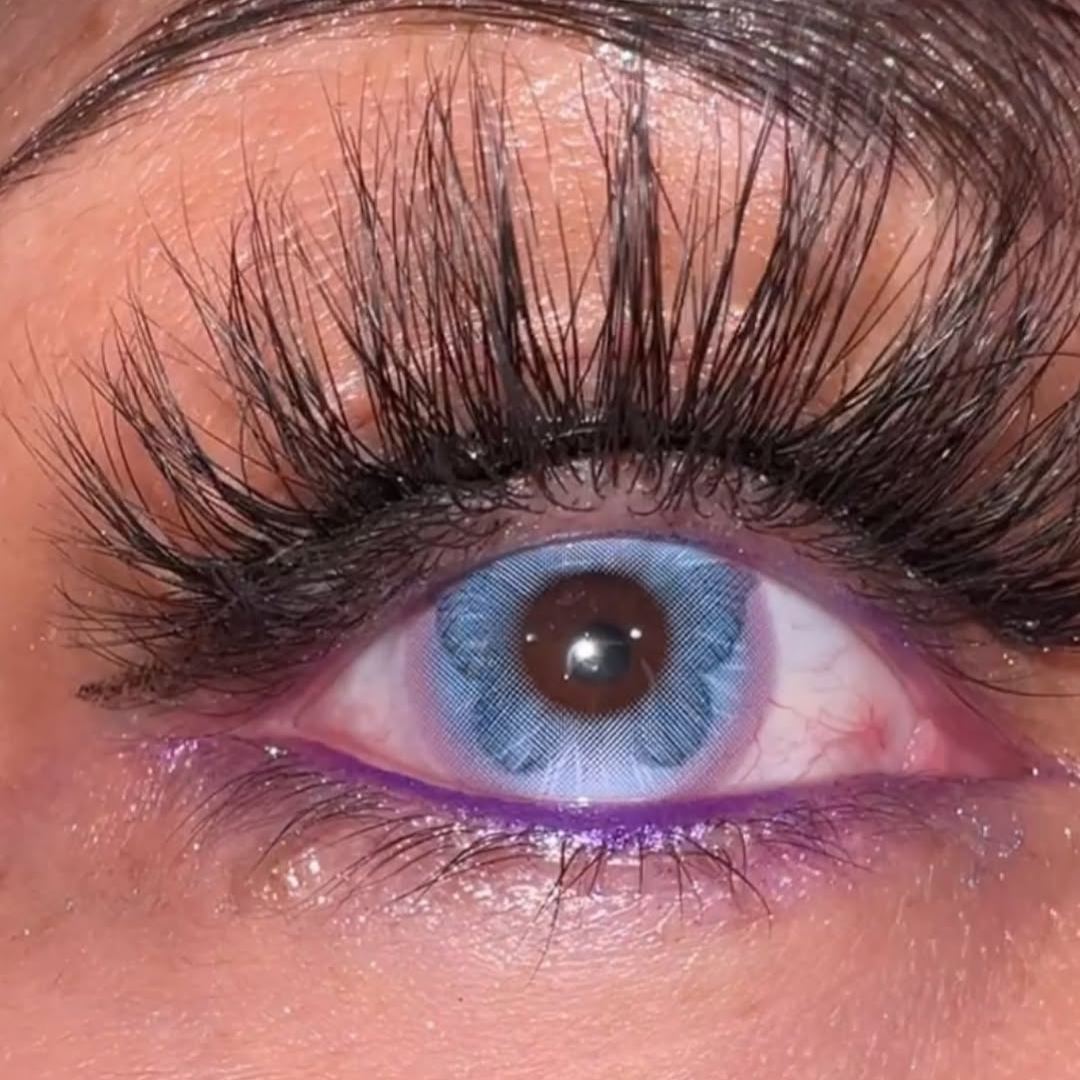 Papillon Blue Costume Prescription Yearly Contact Lenses