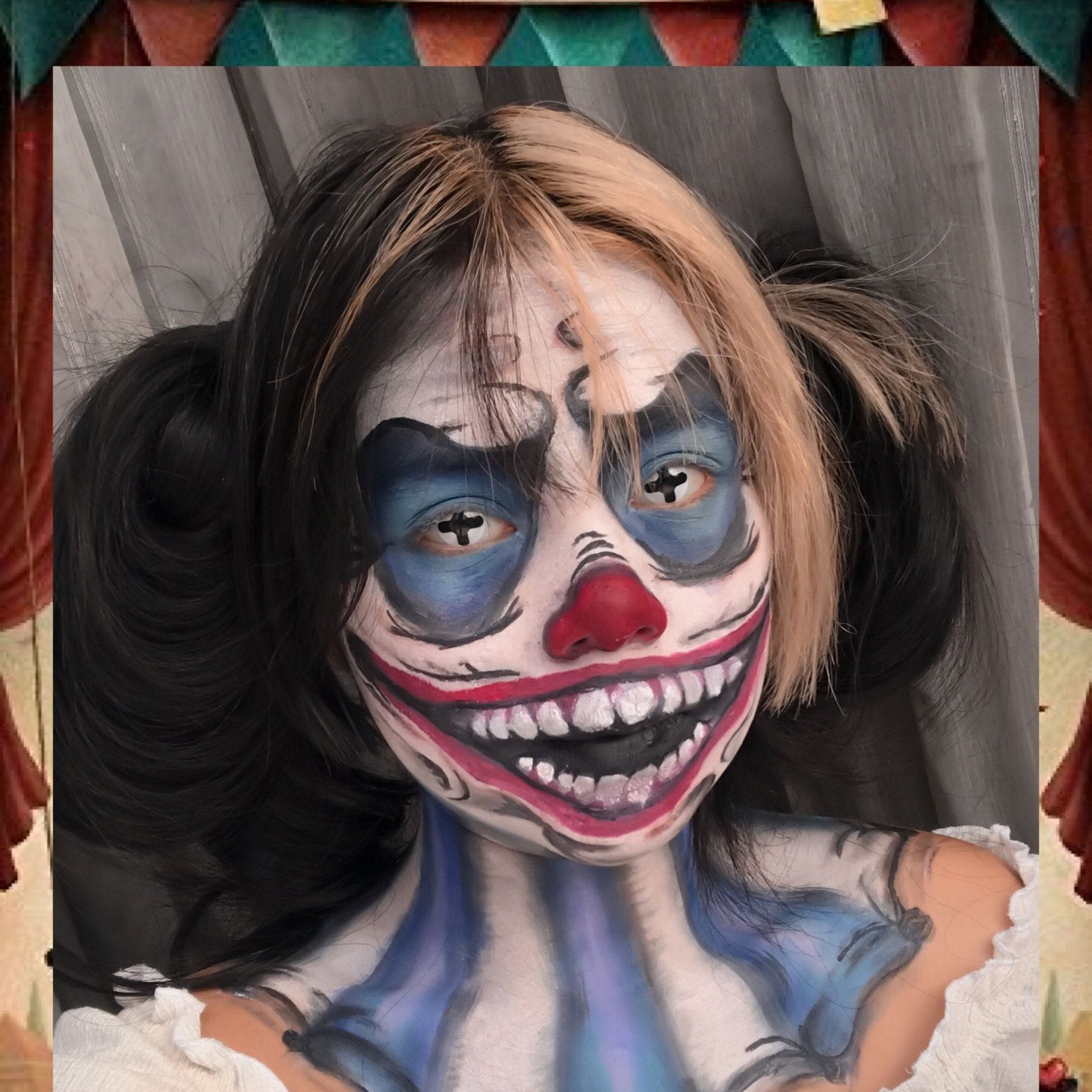 Black Cross Costume Contact Lenses