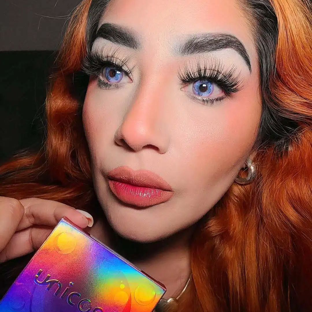 Papillon Blue Costume Prescription Yearly Contact Lenses