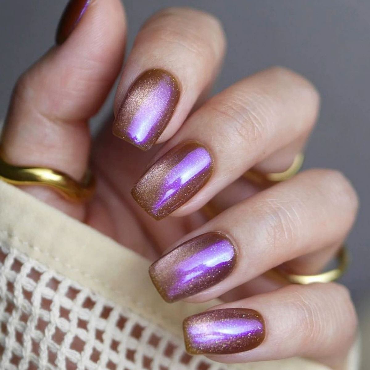 Berry Fizz Purple Nails