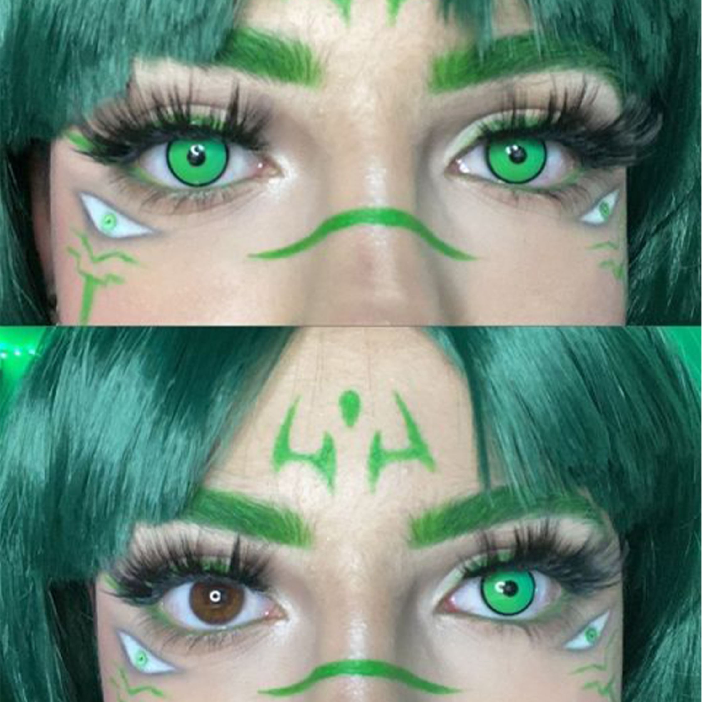 Obsidian Green Costume Yearly Contact Lenses