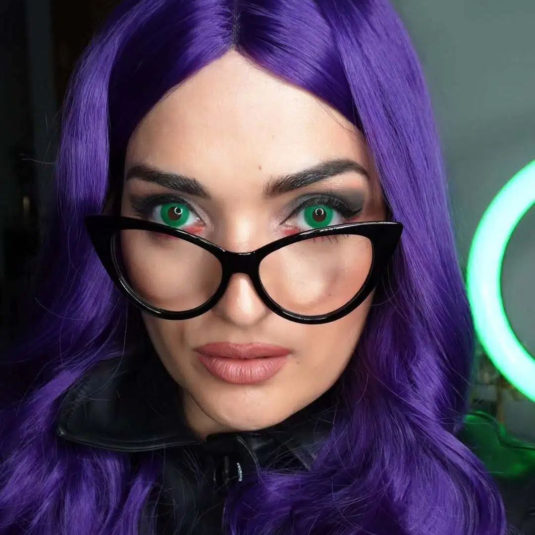 Pure Green Costume Contact Lenses