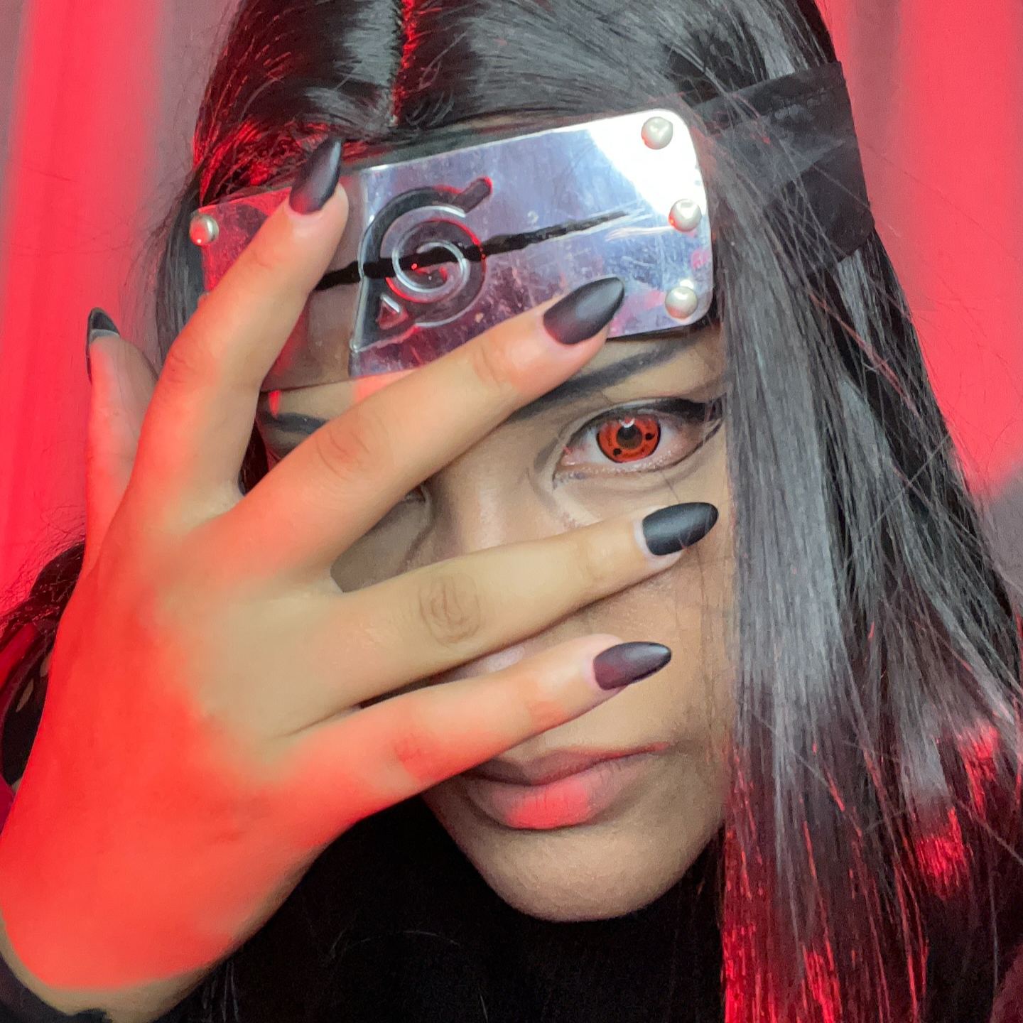 Magatama Red Costume Yearly Contact Lenses