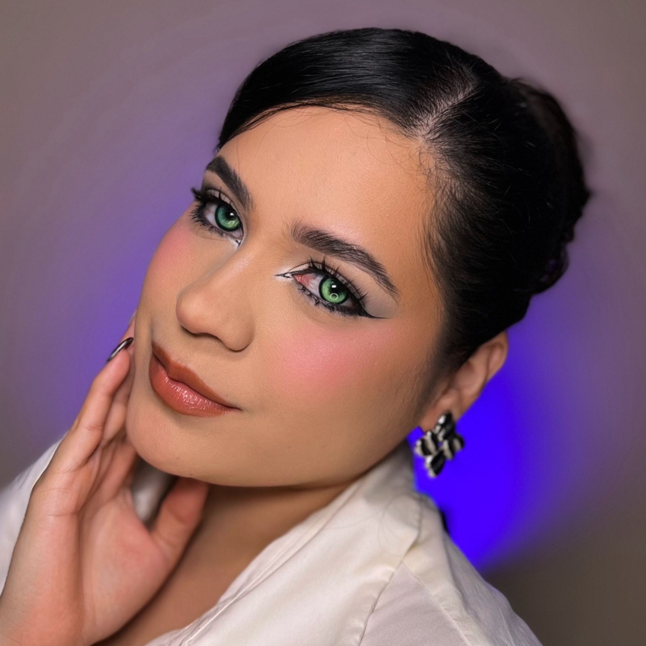 Koi Tail Butterfly Green Prescription Yearly Contact Lenses