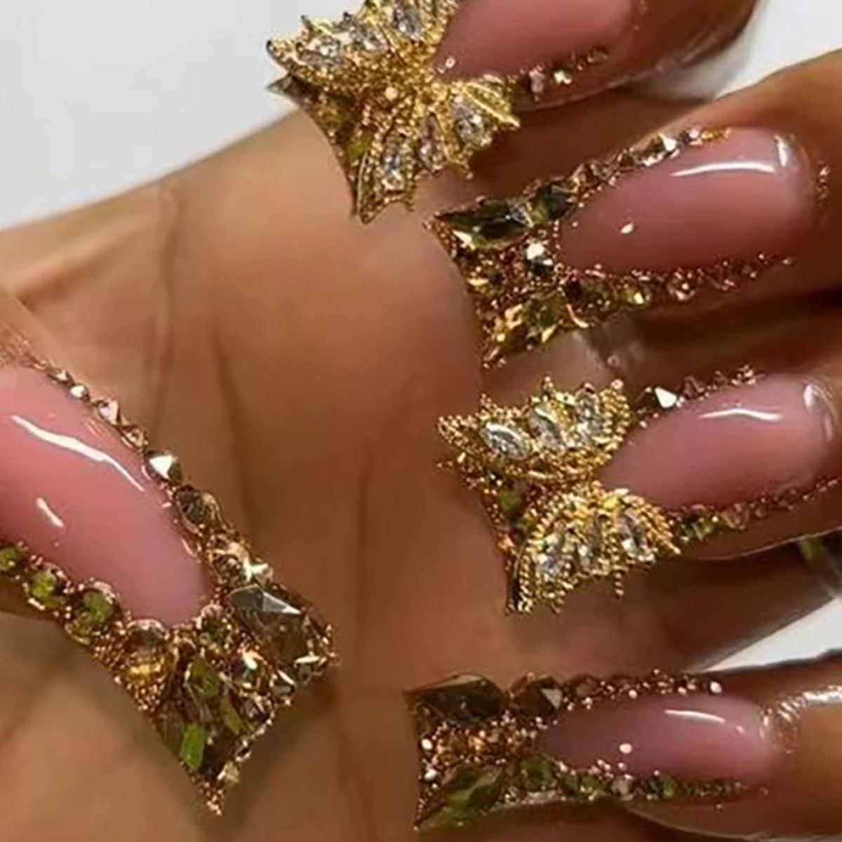 Golden Slay Nails