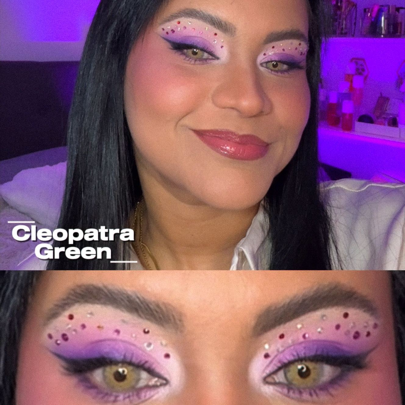 Cleopatra Green Prescription Yearly Contact Lenses