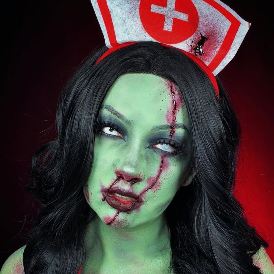 Mesh White Costume Yearly Contact Lenses