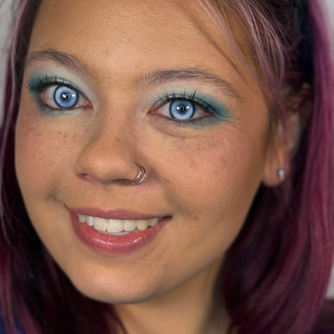 Koi Fantasy Sea Blue Prescription Yearly Contact Lenses