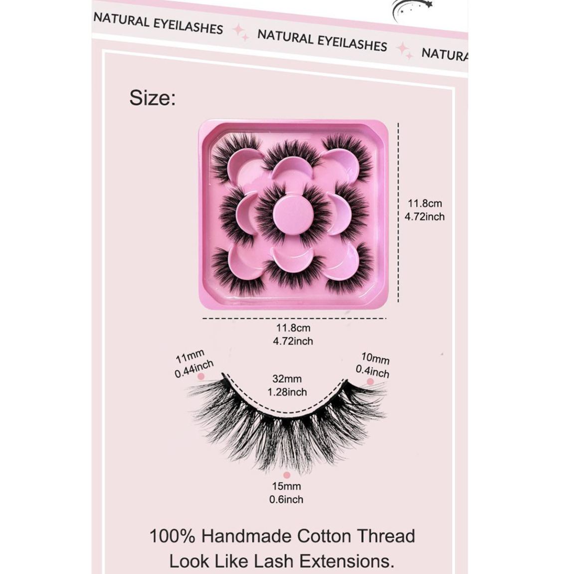 Velvet Fringe 5 Pairs Natural Lashes
