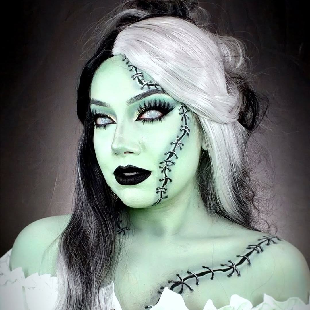 Mesh White Costume Yearly Contact Lenses