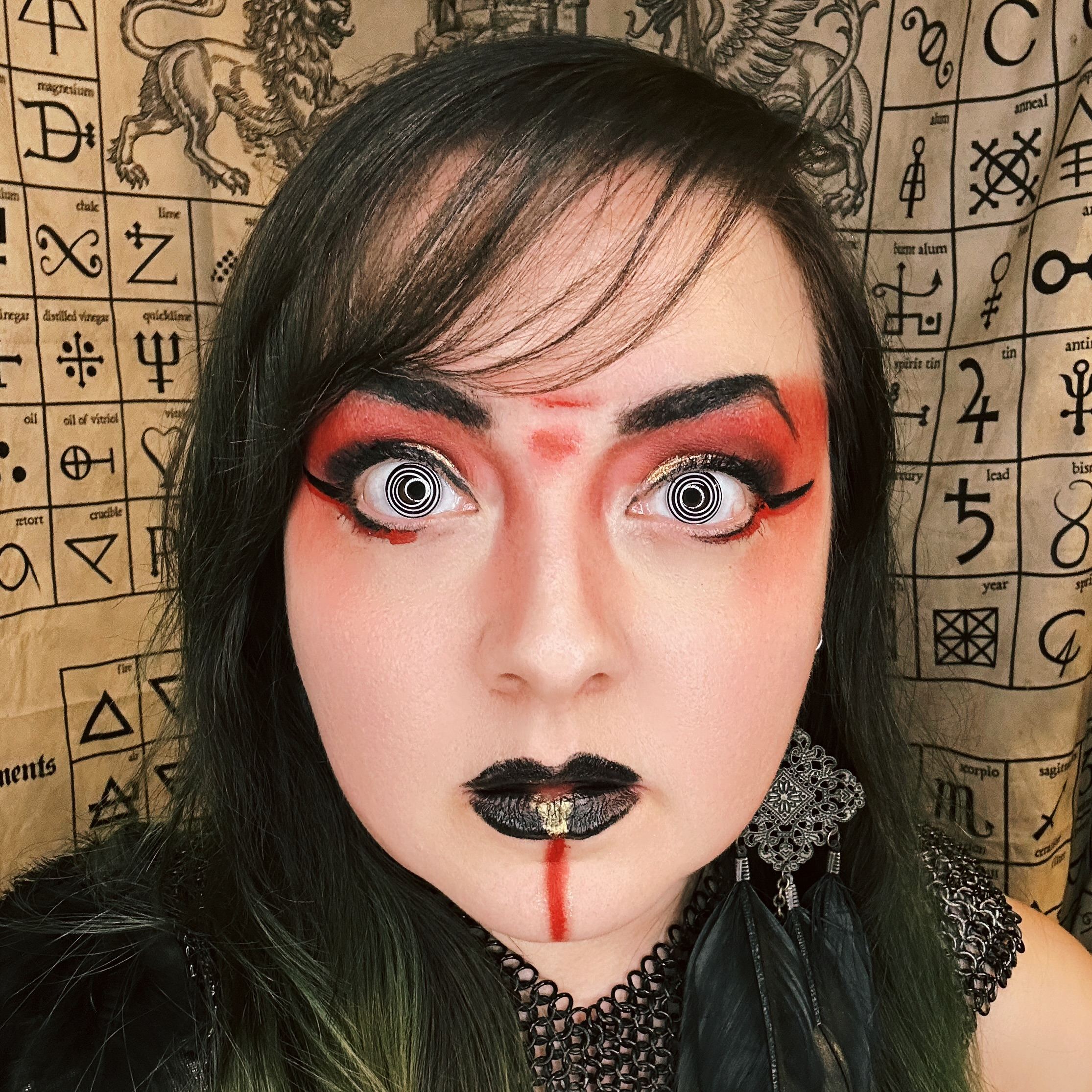 Swirl Black Costume Yearly Contact Lenses