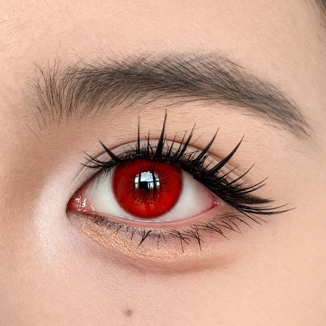Inkwisp Red Yearly Contact Lenses | 2 Pcs