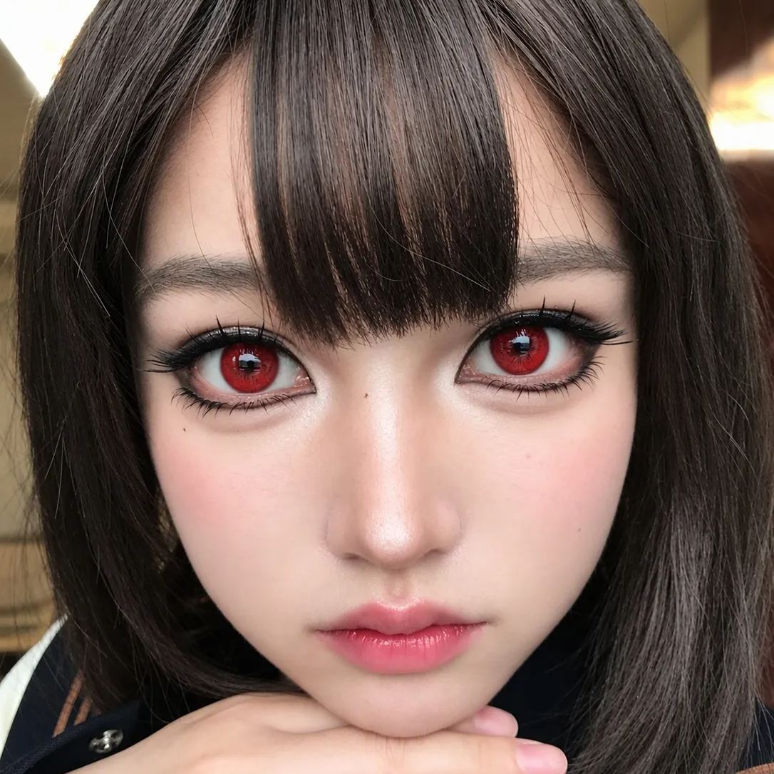 Inkwisp Red Yearly Contact Lenses | 2 Pcs