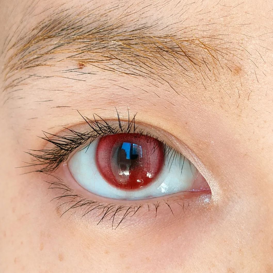 Witch's Tears Pure Red Costume Yearly Contact Lenses | 2 Pcs