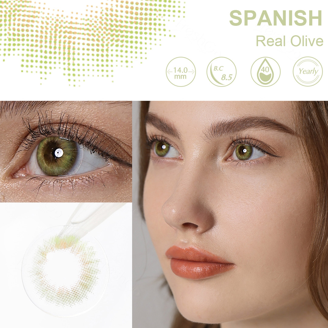 Spanish Real Olive Yearly Contact Lenses
